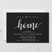 Onze eerste thuis moderne rustieke housewarmingpar kaart (Voorkant)