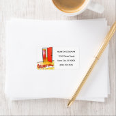 onze eerste thuiskomstdeur etiket (Insitu)