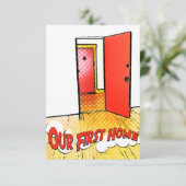 onze eerste thuiskomstdeur kaart (Staand voorkant)