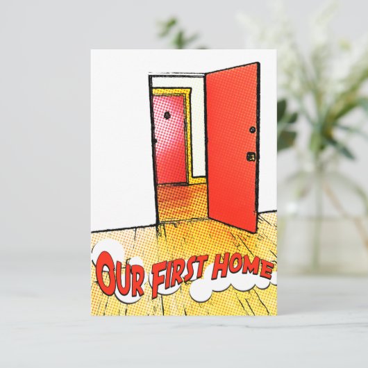 onze eerste thuiskomstdeur kaart (Staand voorkant)