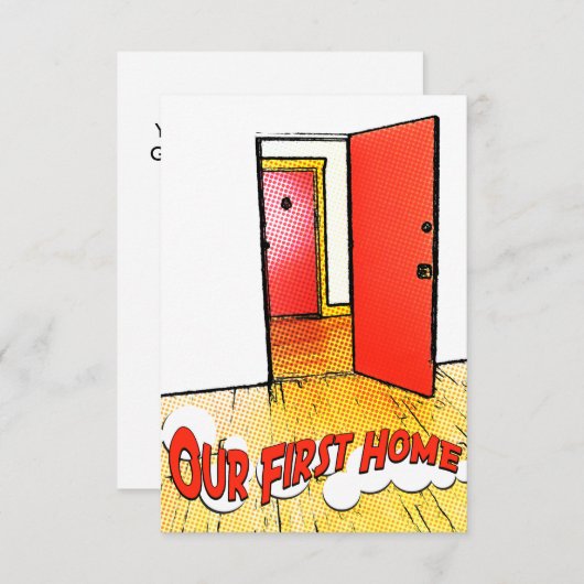 onze eerste thuiskomstdeur kaart (Voorkant / Achterkant)