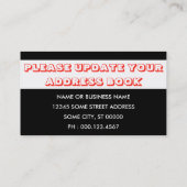 onze eerste thuiskomstdeur visitekaartje (Achterkant)