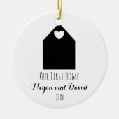 Onze eerste thuisversiering | Minimale en moderne Keramisch Ornament (Voorkant)