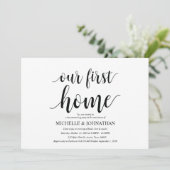 Onze eerste uitnodigingskaarten voor thuisgebruik kaart (Staand voorkant)