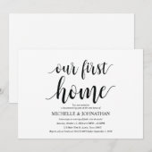 Onze eerste uitnodigingskaarten voor thuisgebruik kaart (Voorkant / Achterkant)