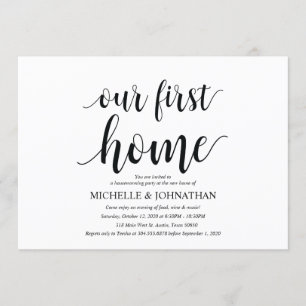 Onze eerste uitnodigingskaarten voor thuisgebruik  kaart