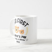 Onze eerste vaderdag 2023, persoonlijke namen koffiemok (Voorkant links)