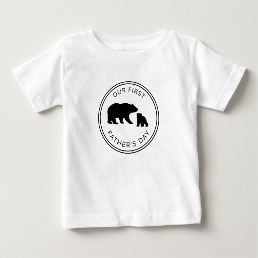 Onze eerste vaderdag Baby T-shirt (Voorkant)