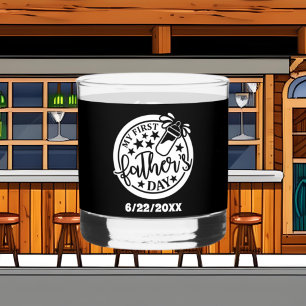 Onze eerste Vaderdag datum toevoegen Whisky Glas