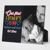 Onze eerste Vaderdag – een tijdloze band Fotoplaat (Zijkant)