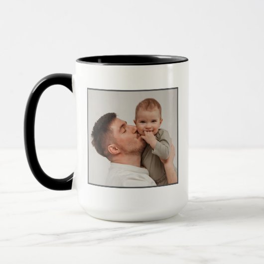 Onze eerste Vaderdag, eerste keer papa foto Mok (Links)