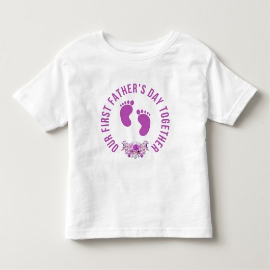 Onze eerste Vaderdag Kinder Shirts (Voorkant)