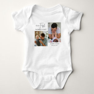 Onze Eerste Vaderdag Nieuwe Papa En Baby 2 Foto Romper