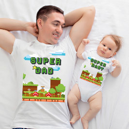 Onze Eerste Vaderdag Nieuwe Papa en Baby Matching T-shirt