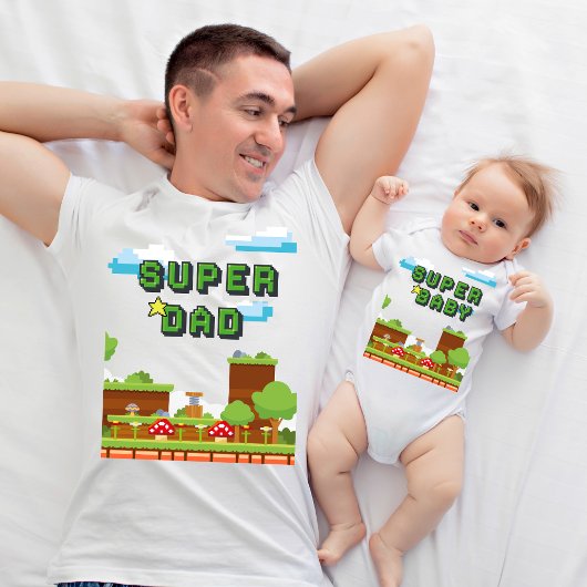 Onze Eerste Vaderdag Nieuwe Papa en Baby Matching T-shirt