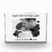 Onze eerste vaderdag Nieuwe vader Baby Foto Keepsl (Voorkant)