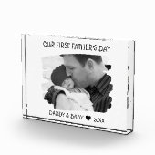 Onze eerste vaderdag Nieuwe vader Baby Foto Keepsl (Rechts)