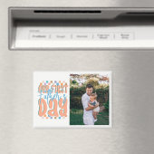 Onze eerste Vaderdag Retro aangepaste foto Magneet (Insitu (Vaatwasser))