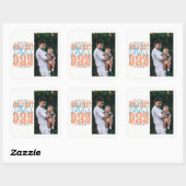 Onze eerste Vaderdag Retro aangepaste foto Vierkante Sticker (Vel)