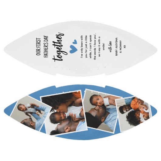 Onze eerste Vaderdag samen! Fotocollage American Football (Panelen)