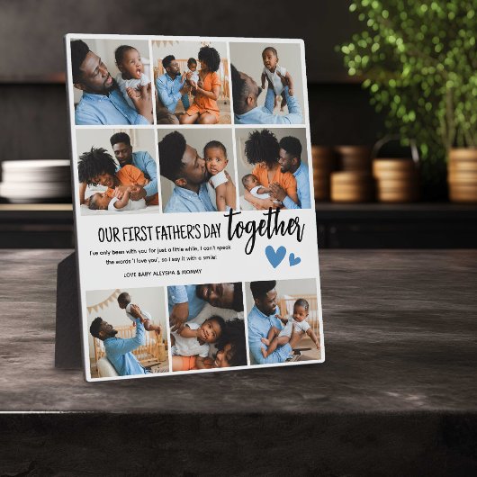 Onze eerste Vaderdag samen! Fotocollage Fotoplaat