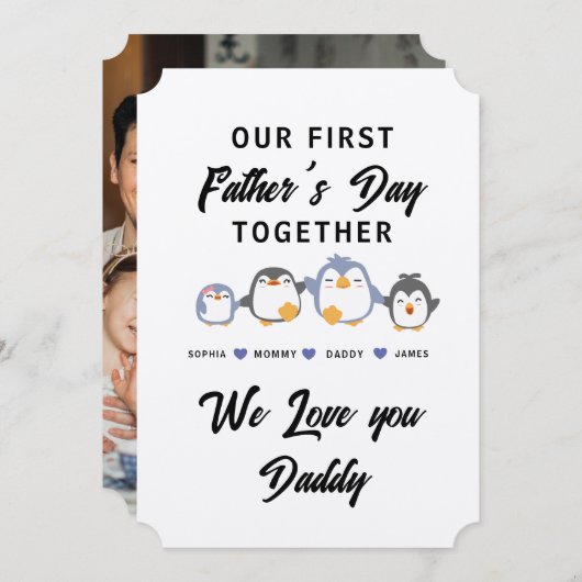 ONZE EERSTE VADERDAG SAMEN KAART (Voorkant / Achterkant)