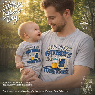 Onze eerste Vaderdag Samen Papa's Tri-Blend Shirt