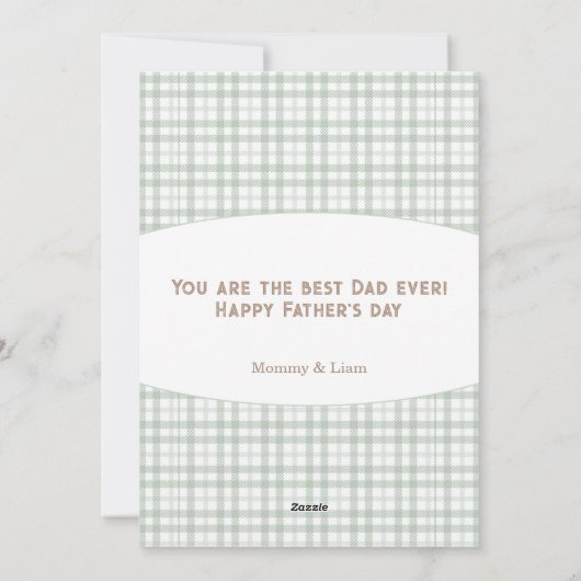 Onze eerste Vaderdag schattige Beren jongen Feestdagenkaart (Achterkant)