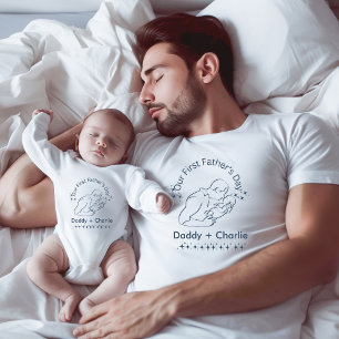 Onze Eerste Vaderdag, Vader met nieuwe baby Romper