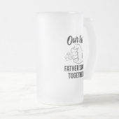 onze eerste Vaderdag woordkunst Matglas Bierpul (Voorkant rechts)