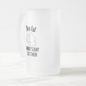 onze eerste Vaderdag woordkunst Matglas Bierpul (Voorkant links)