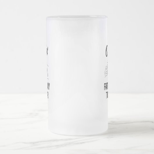 onze eerste Vaderdag woordkunst Matglas Bierpul (Center)