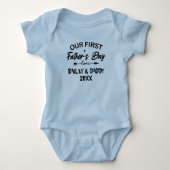 Onze eerste vaders dag nieuwe vader en Baby Romper (Voorkant)