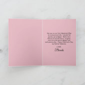 Onze Eerste Valentijn als Man & Vrouw Foto Roze Feestdagen Kaart (Binnen)