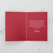 Onze eerste Valentijn als man & vrouw rode foto Feestdagen Kaart (Binnen)