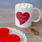 Onze eerste Valentijn als man & vrouw rode foto Koffiemok