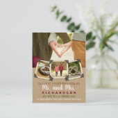 Onze eerste Valentijn als Mr & Mrs Your Foto's Feestdagenkaart (Staand voorkant)