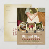 Onze eerste Valentijn als Mr & Mrs Your Foto's Feestdagenkaart (Voorkant / Achterkant)