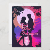 Onze eerste Valentijn silhouet Kaart (Voorkant)