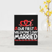 Onze Eerste Valentijns Getrouwde Echtgenoot Echtge Kaart (Gele Bloem)