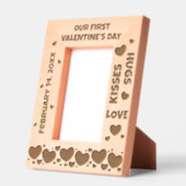 Onze eerste Valentijnsdag aangepaste tekst Gegraveerde Lijstjes (Links)