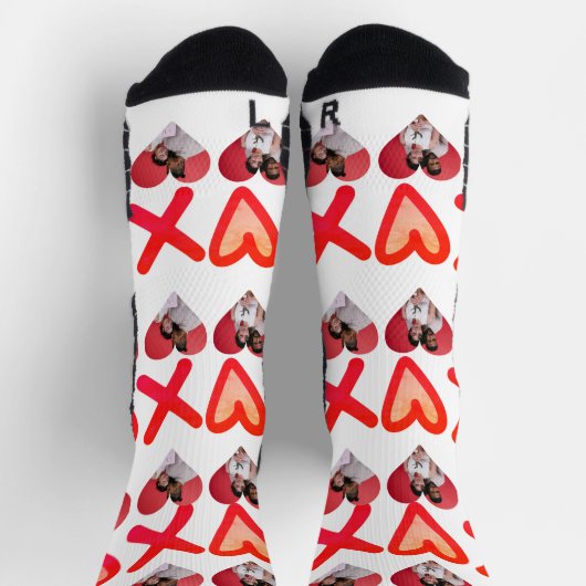 Onze eerste Valentijnsdag als Mr en Mrs Foto Sokken (Top)