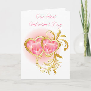 Onze eerste Valentijnsdag Feestdagen Kaart