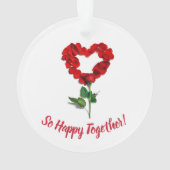 Onze eerste Valentijnsdag persoonlijke versiering Ornament (achterkant)