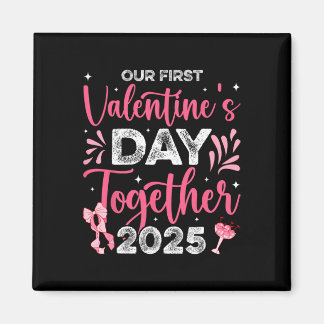 Onze Eerste Valentijnsdag Samen 2025 Echtgenoot Ec Magneet