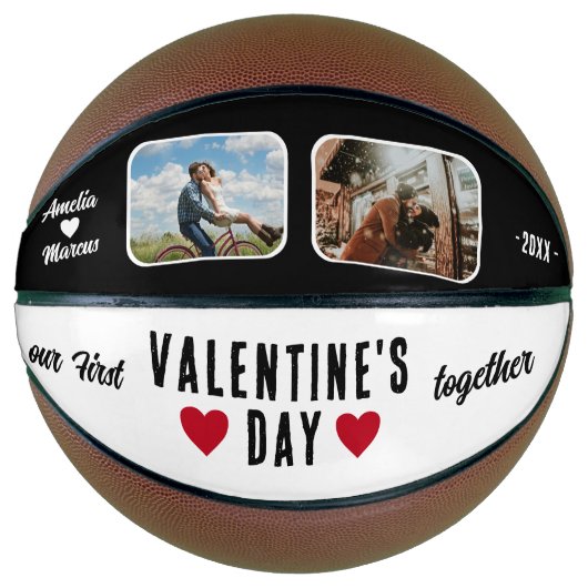Onze eerste Valentijnsdag samen 2 Foto's Basketbal (Voorkant)