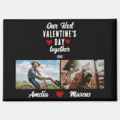 Onze eerste Valentijnsdag samen 2 Foto's Magneet (Voorkant)