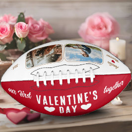 Onze eerste Valentijnsdag samen 2 Foto's rood American Football