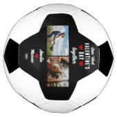 Onze eerste Valentijnsdag samen 2 foto's zwart Voetbal (Gedraaid)