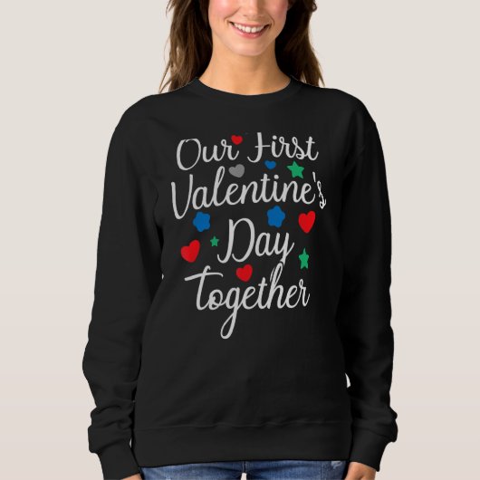 Onze eerste Valentijnsdag samen appelparen Trui (Voorkant)